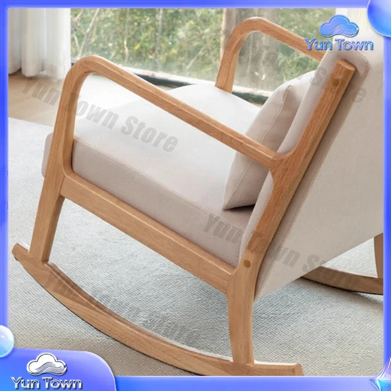 Foot Stool Wooden Living Room Chairs Modern White Ottomans Recliner Chair Puffs Oversized Comfortable Silla Mecedora Smart
