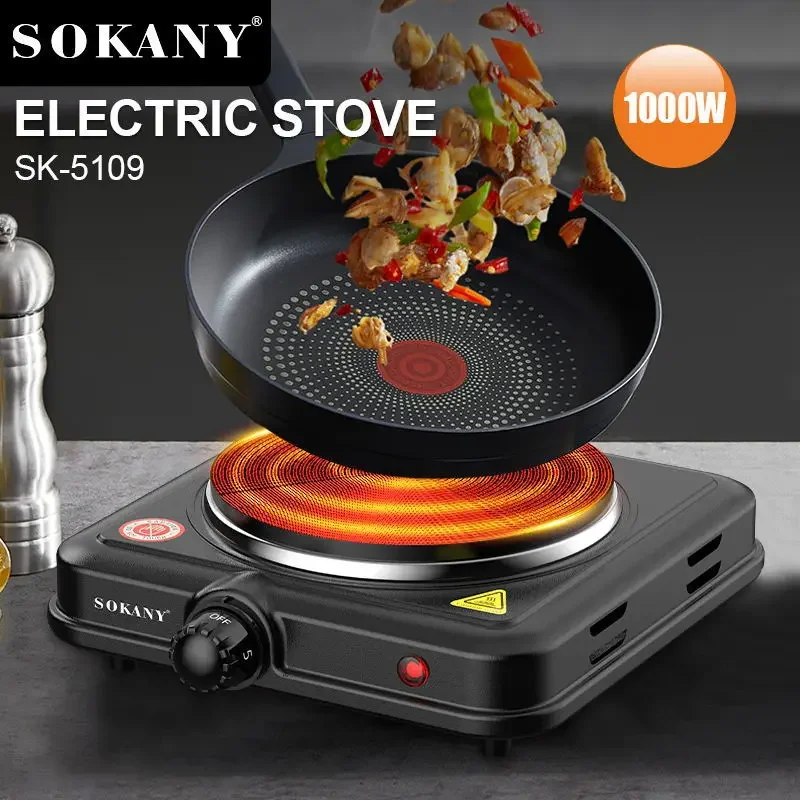 

1000W Multifunctional Electric Stove Cooker Adjustable Temperature Household Kitchen Single pot electric stove for cooking