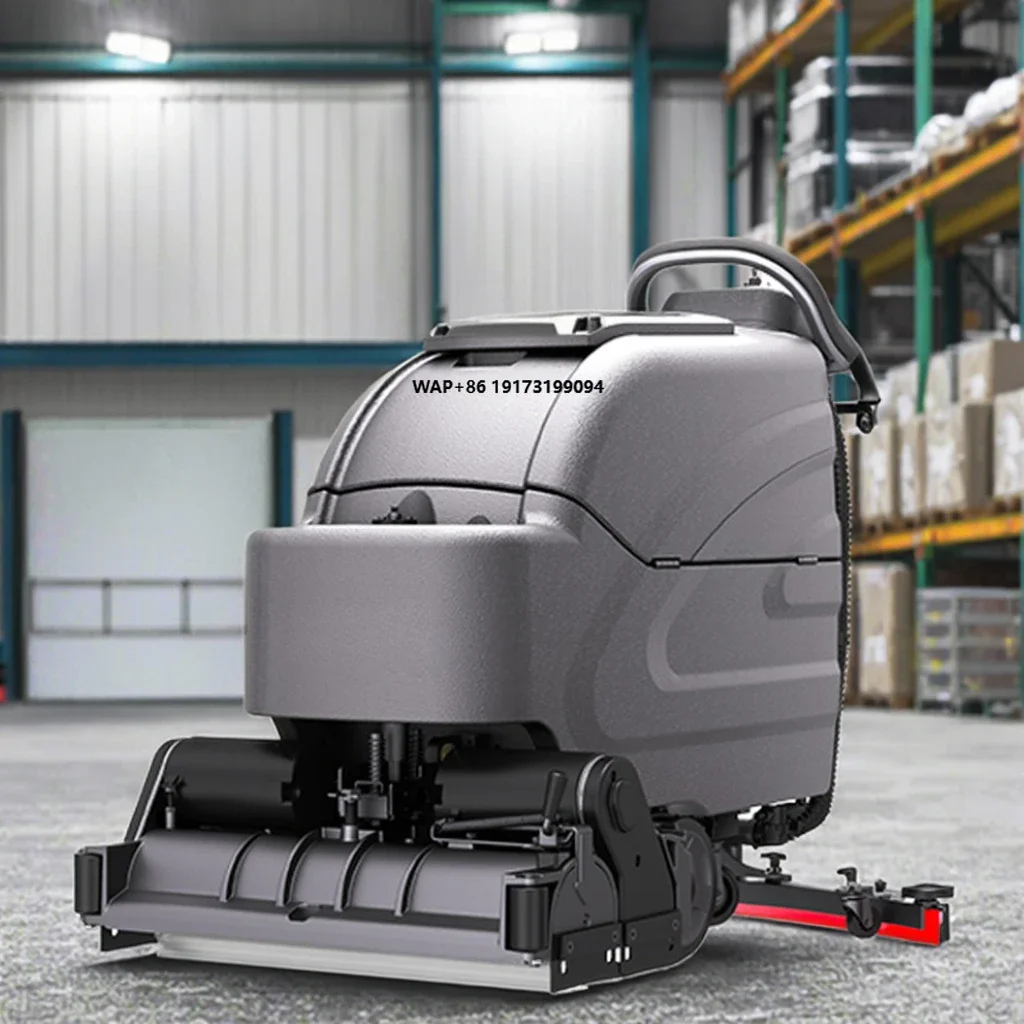 ARES910 New Self-Propelled Walk-Behind Electric Floor Sweeper Scrubber Machine 24V100Ah Battery 650mm Cleaning Width
