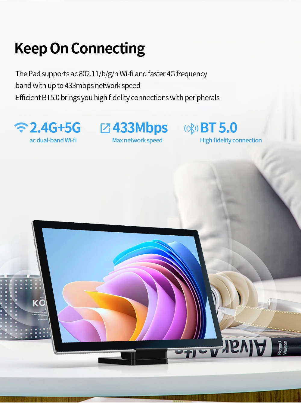 BDF Tablet 10,1 Zoll 4G Lte Sim Karte Octa Core 8GB RAM 256GB ROM Tablets 2,4G/5G Wifi Android 13 Sim Karte Tablet PC – Detail 8
