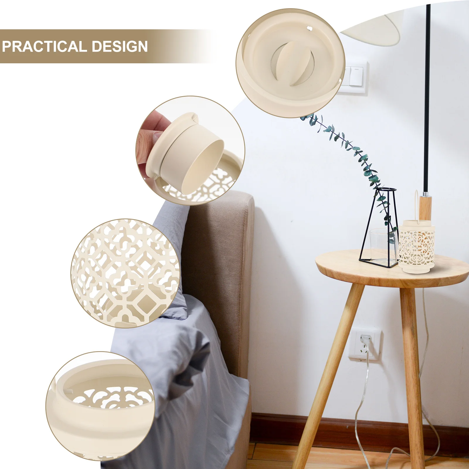 

2Pcs Hollow-Out Iron Design Metal Holders for Wedding Home Party Stand Iron Candlestick