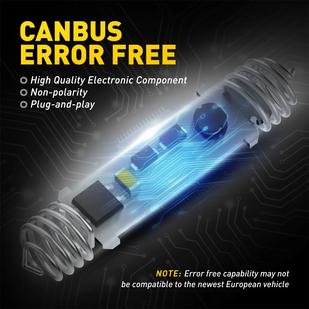 AUXITO 2Pcs Festoon C10W LED 39mm 41mm 42mm Canbus Error Free 4014SMD 6500K White Car Interior Lights Reading Dome Trunk Lamp