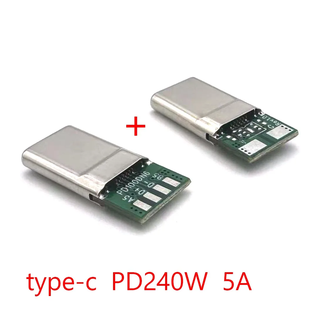 

TYPE-C Male Plug PD 240W 5A 20V Fast Charging 16P Connector USB With PCB welding Data line interface DIY data cable accessories