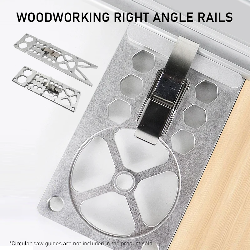 Woodworking 90 Degree Right Angle Guide Electric Circular Saw Scribe Rail Engraving Machine Open Plate Auxiliary Rail Guides
