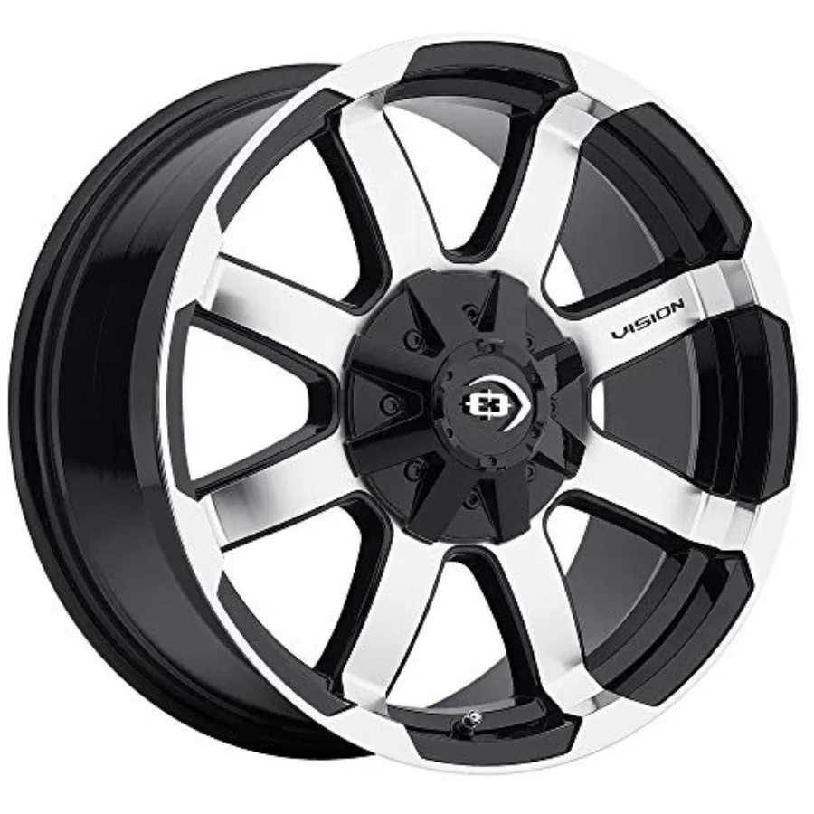 

413 Valor Gloss Black Machined Face Wheel 18x8.5 6x139.7mm Machined Finish Gloss Black Automotive Wheel