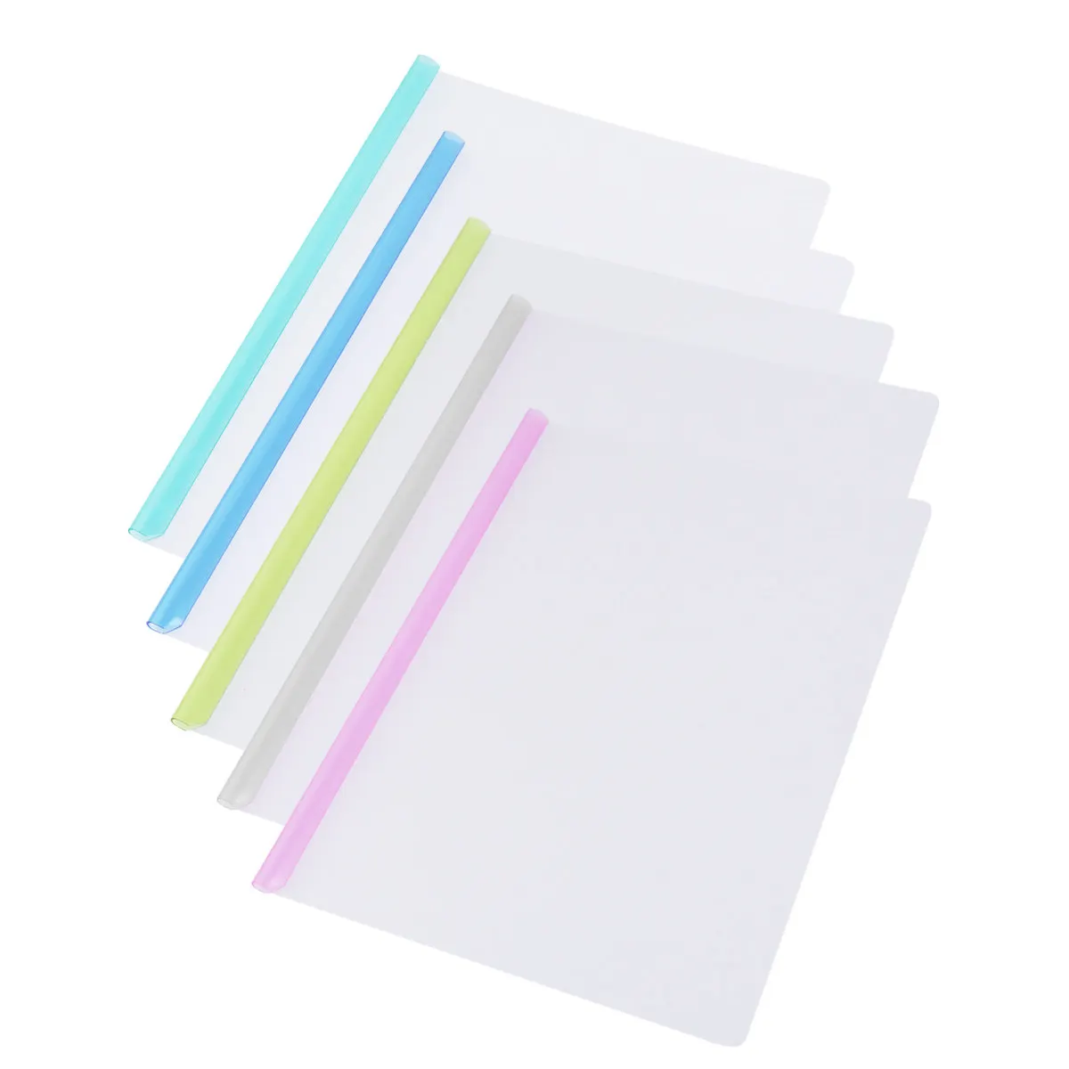 

10Pcs Sliding Bar File Folders A4 Organizer Assorted Colors Non Slip Locking Bar Contract Document Holder for Office School Home