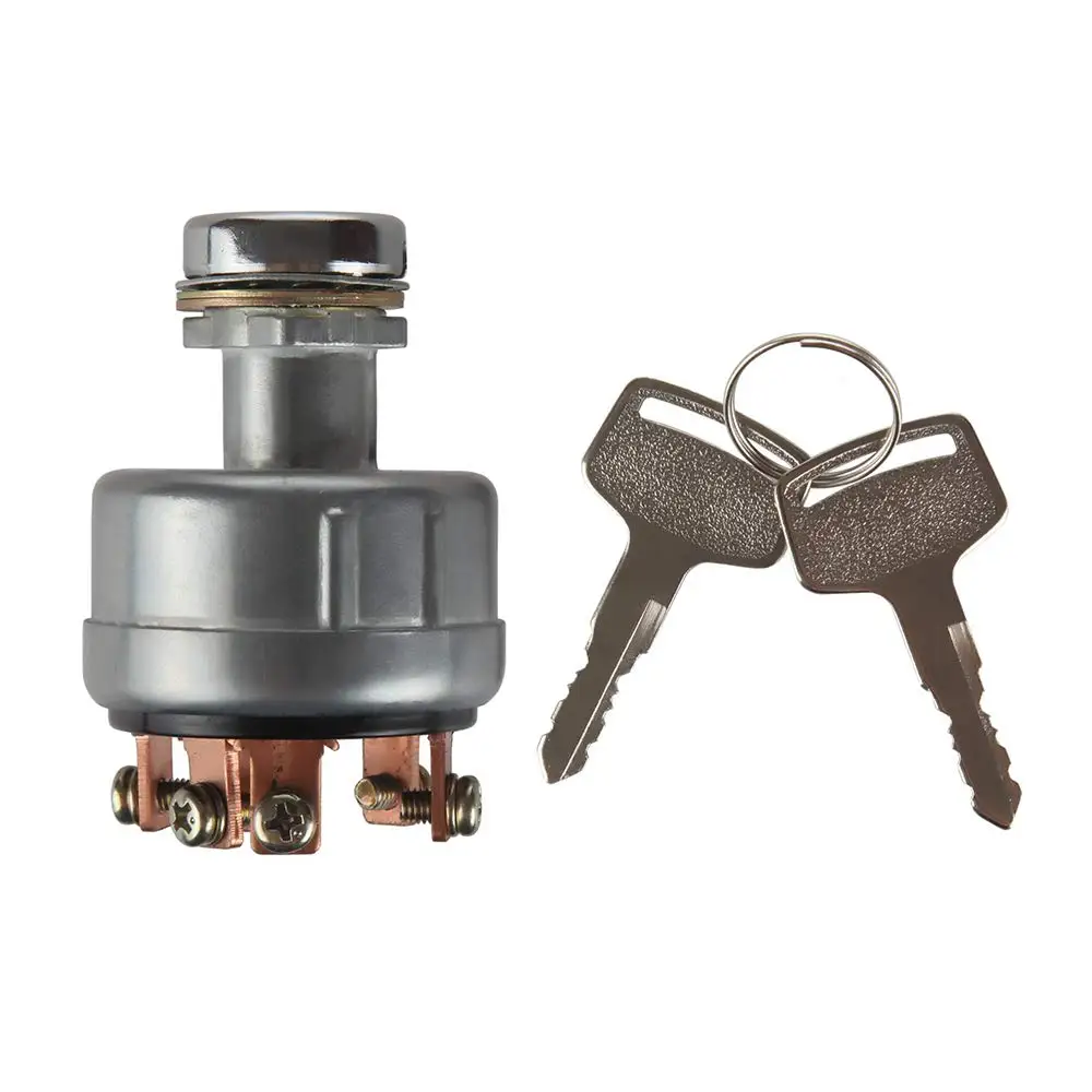 Universal Ignition Switch with 4-Position 6-Terminal lgnition Switch Suit Harvester Tractor, Trailer, Agricultura
