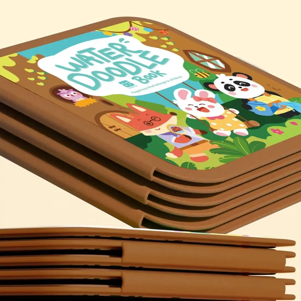 Con penna Libro da disegno ad acqua Acqua pulita Libro da colorare riutilizzabile multi-scena Riutilizzabile Design fai-da-te Libro da disegno magico Uso dei bambini