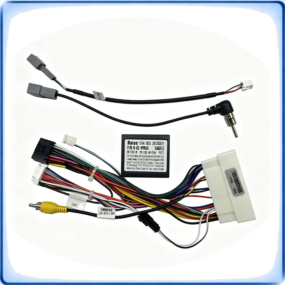 

Car Radio Wiring Harness with CANBUS Decoder for Hyundai Tucson 2017 High Model Plug and Play Adapter