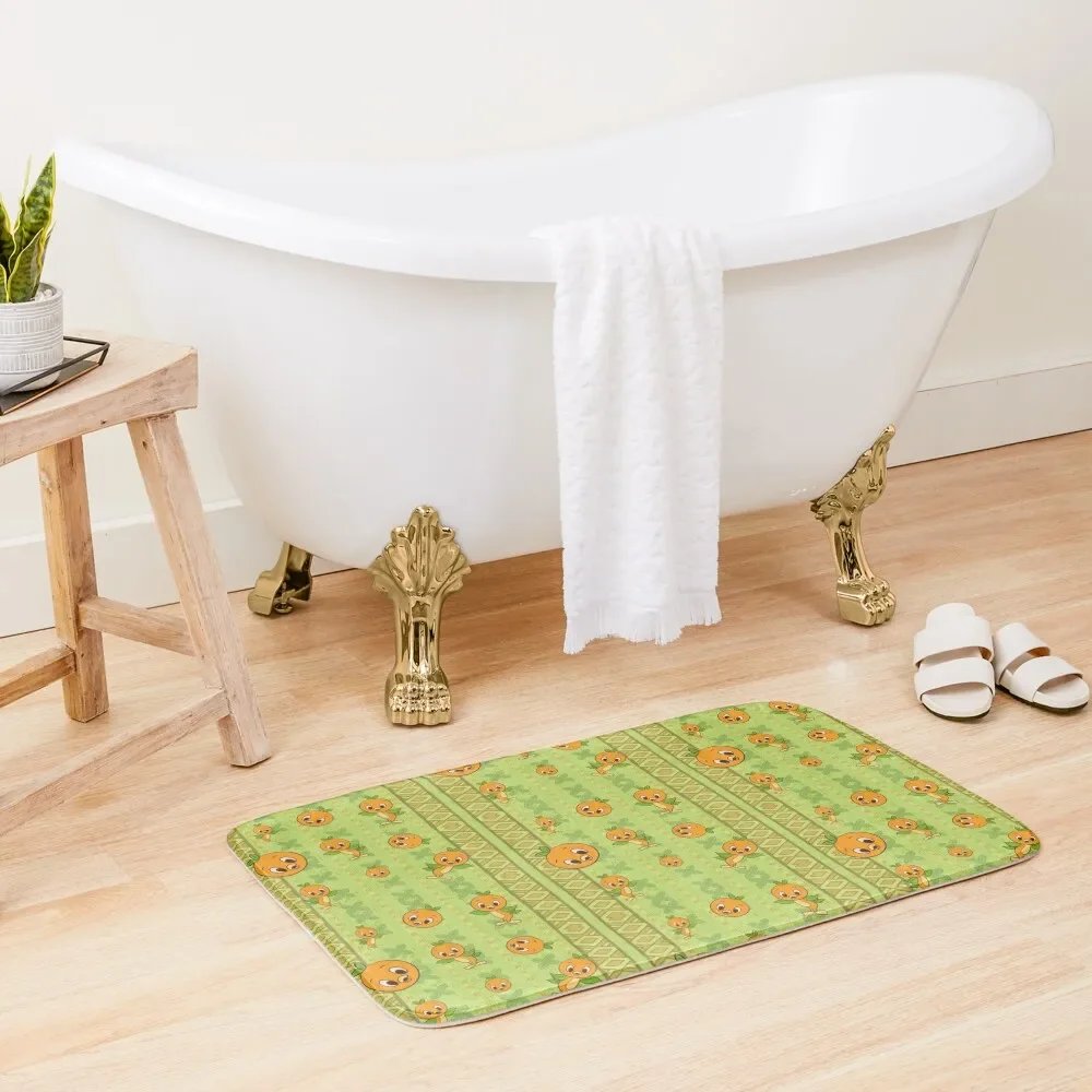 Orange bird! Bath Mat DoorFor Entrance Door Washable Non-Slip Kitchen Rug Mat