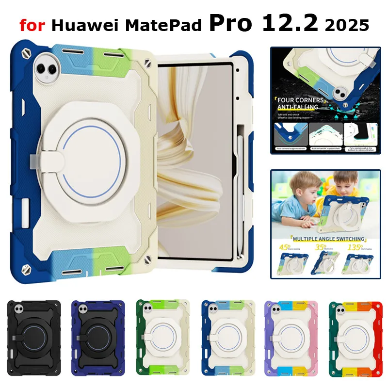 

Case For Huawei MatePad Pro 12.2 Inch 2025 MRO-W00 Air 12 12X Pro 13 12.2 PaperMatte 360 Degree Rotation Bracket Armor Casing