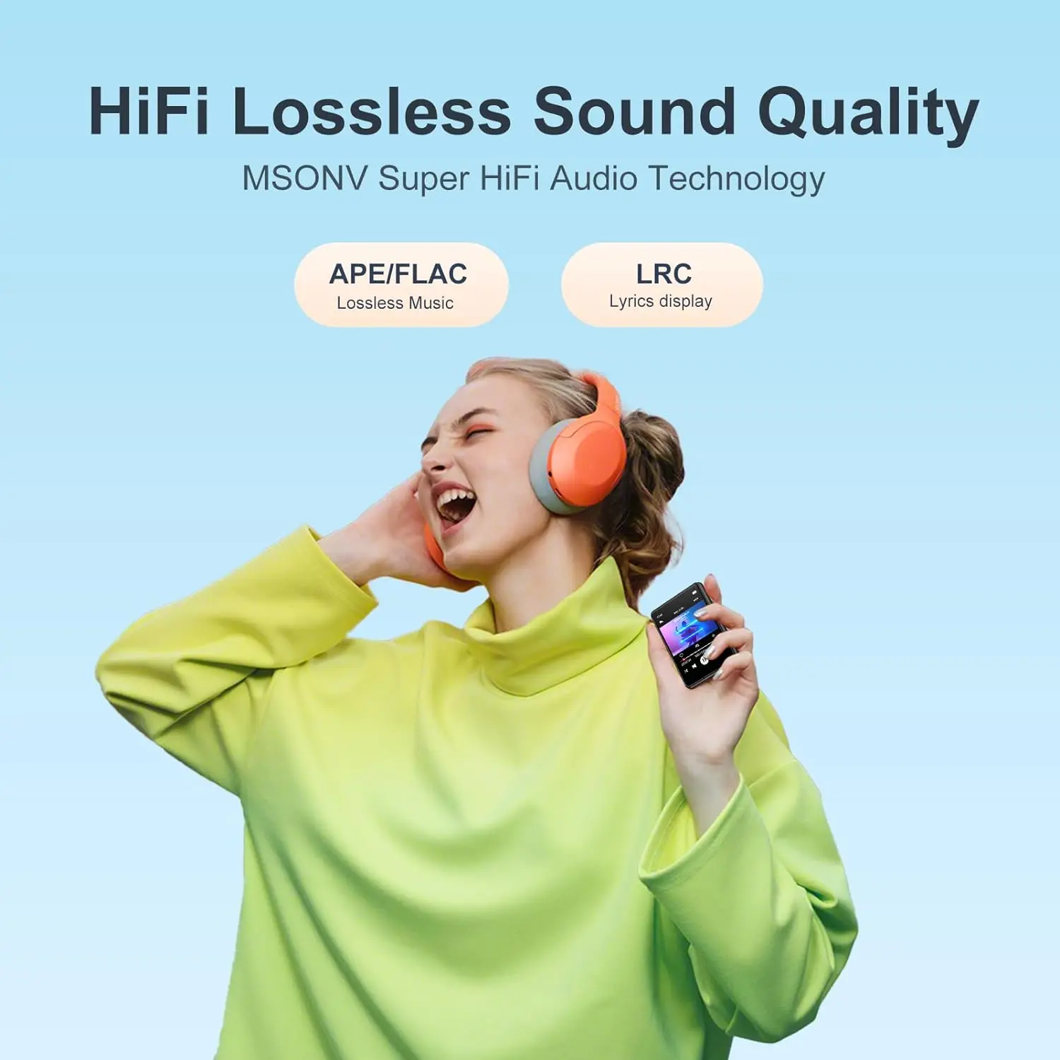 مشغل MP3 MECHEN سعة 64 جيجابايت وبلوتوث 5.3 مع شاشة لمس كاملة 2.4 بوصة تدعم ما يصل إلى 128 جيجابايت. (أسود) #4