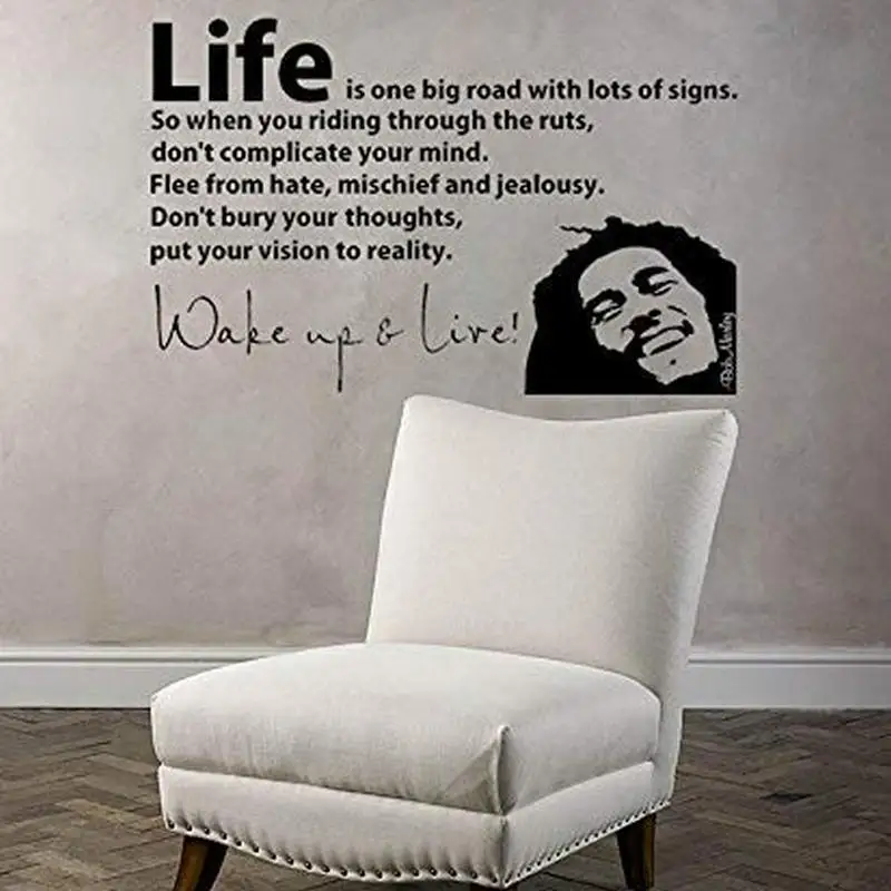 Life is one big ... Wake up Live BOB   quote Wall  Stickers Decal Decor Vinyl  removable