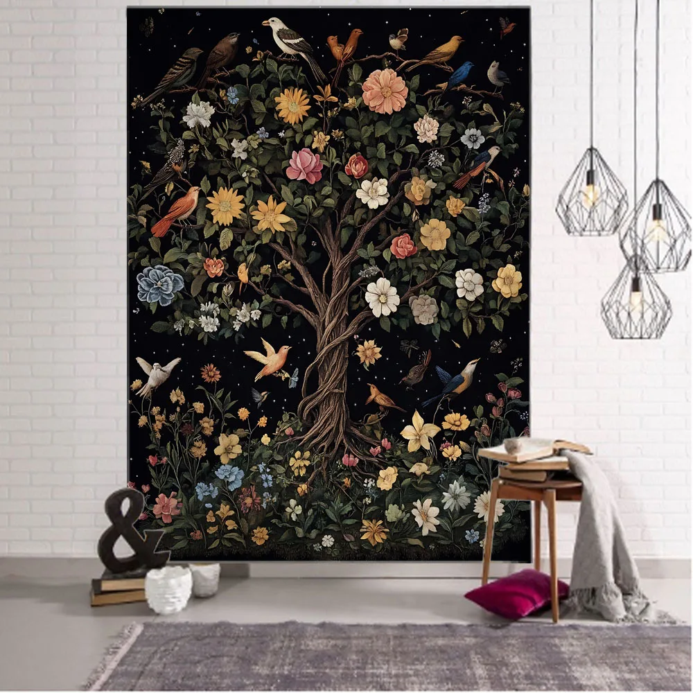 

Vintage Tree of Life Wall Hanging Aesthetic Tapestry Living Room Bedroom Office Home Party Decoration Home Furnishings