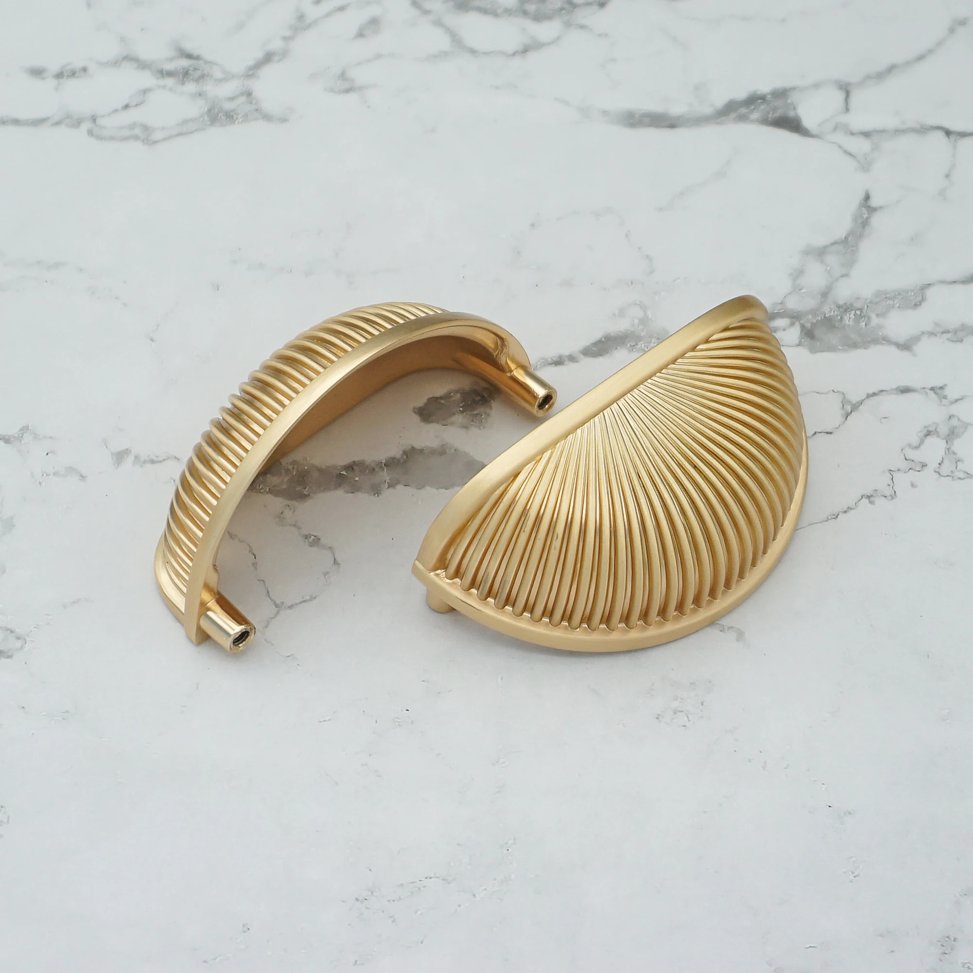 Gold Semicircle-Shape Cabinet Drawer Handles Alloy Kitchen Accessories Cupboard Door Knobs Wardrobr Pulls Furniture Hardware