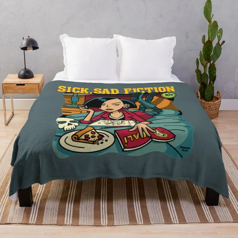

Daria Sick Sad Fiction Throw Blanket Cozy Home Blanket Gift for Christmas Holiday
