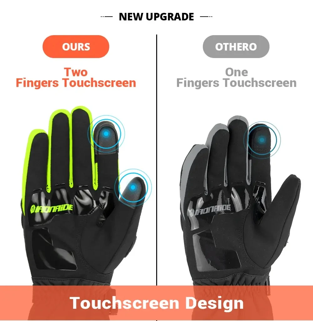 Motorrad Handschuhe Wasserdicht Winddicht Voll Finger Moto Motorrad Reiten Handschuhe Touchscreen Moto Motocross Handschuhe Winter – Detail 1