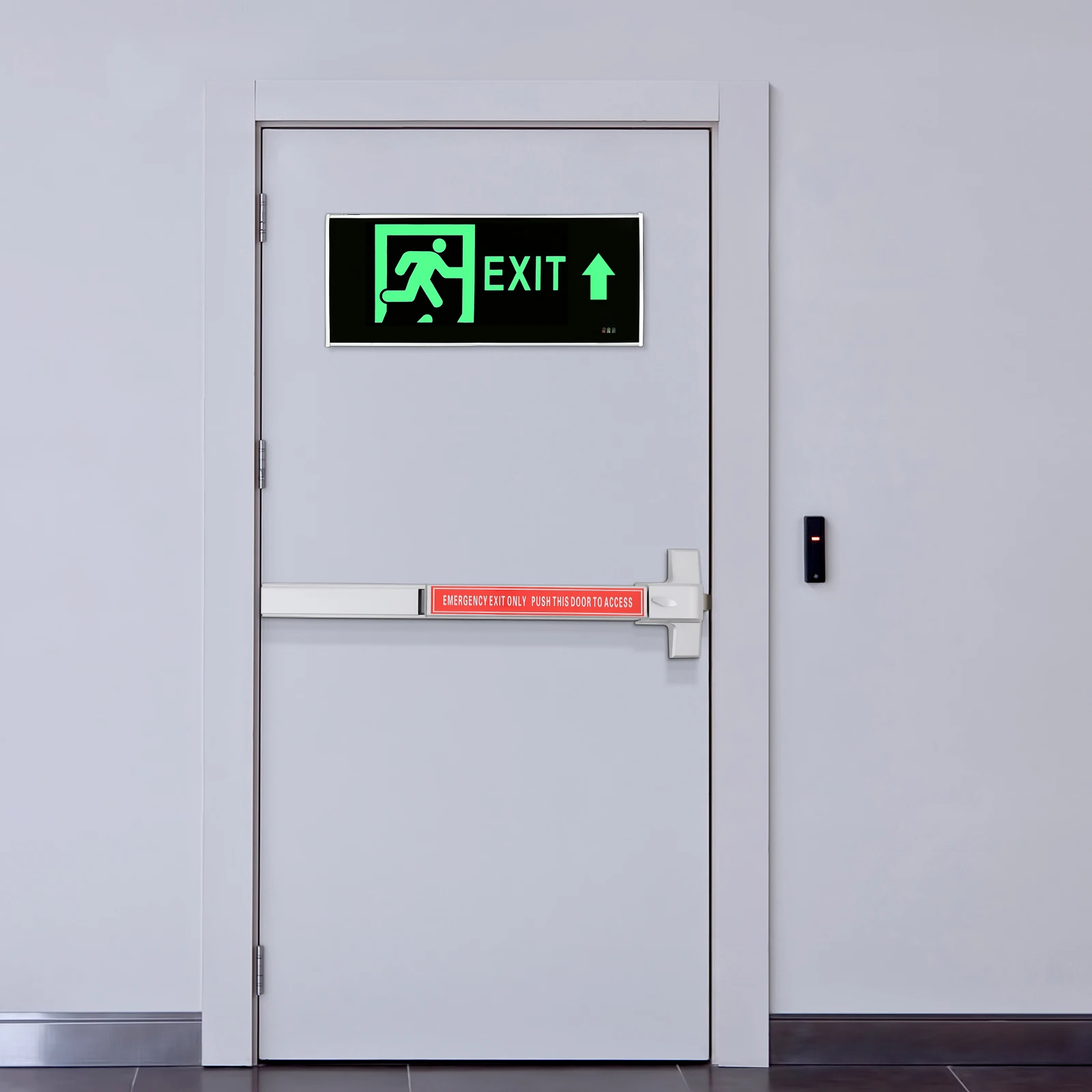 

25.59*6.1in Safety Exit Lock, Emergency Exit Device, Door Push Bar with 2 Spare Keys Suitable for Left or Right-opening Doors