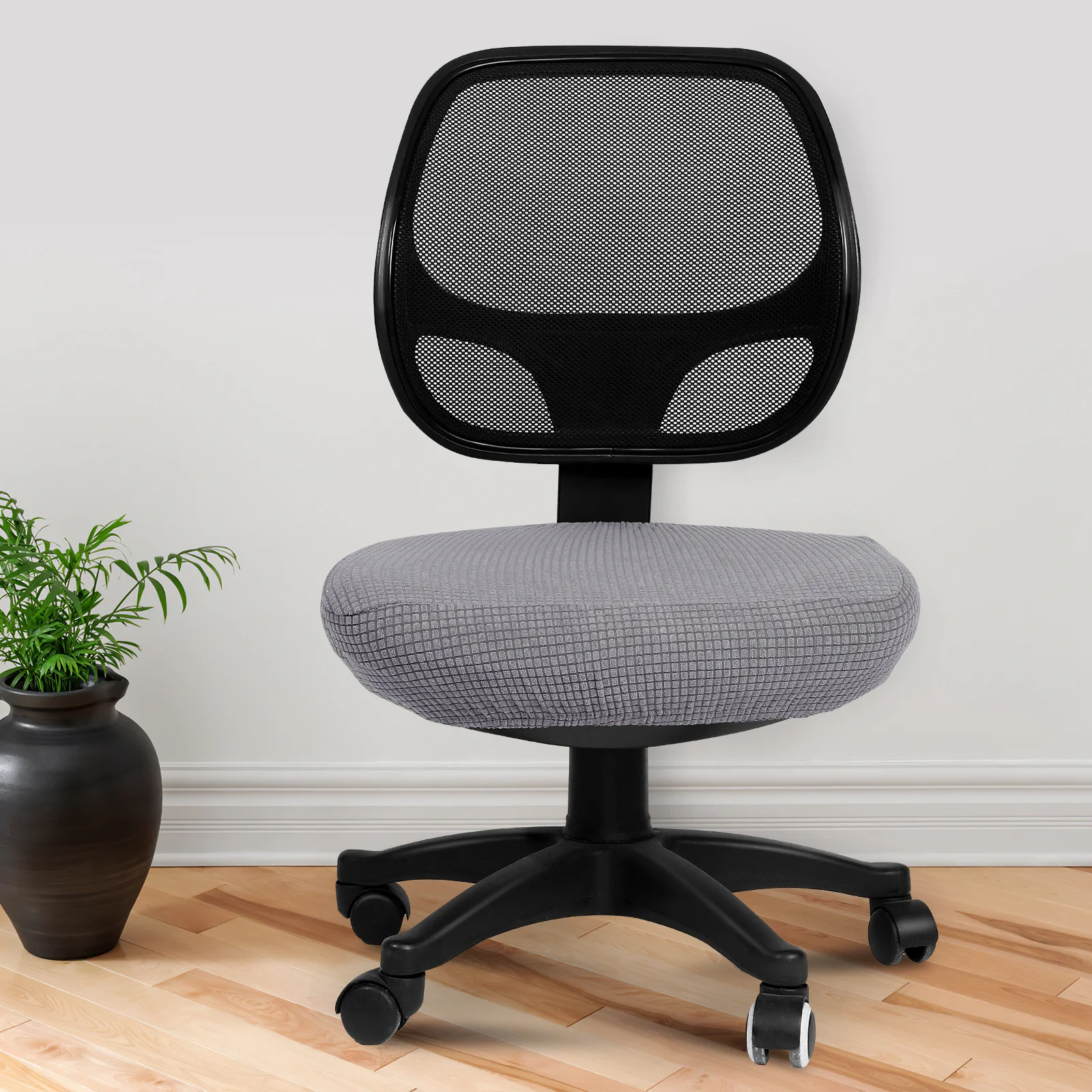 

2Pcs Office Chair Seat Cover Protector Elastic Edge Design for Computer Desk Chairs Reupholster and Stain Protection