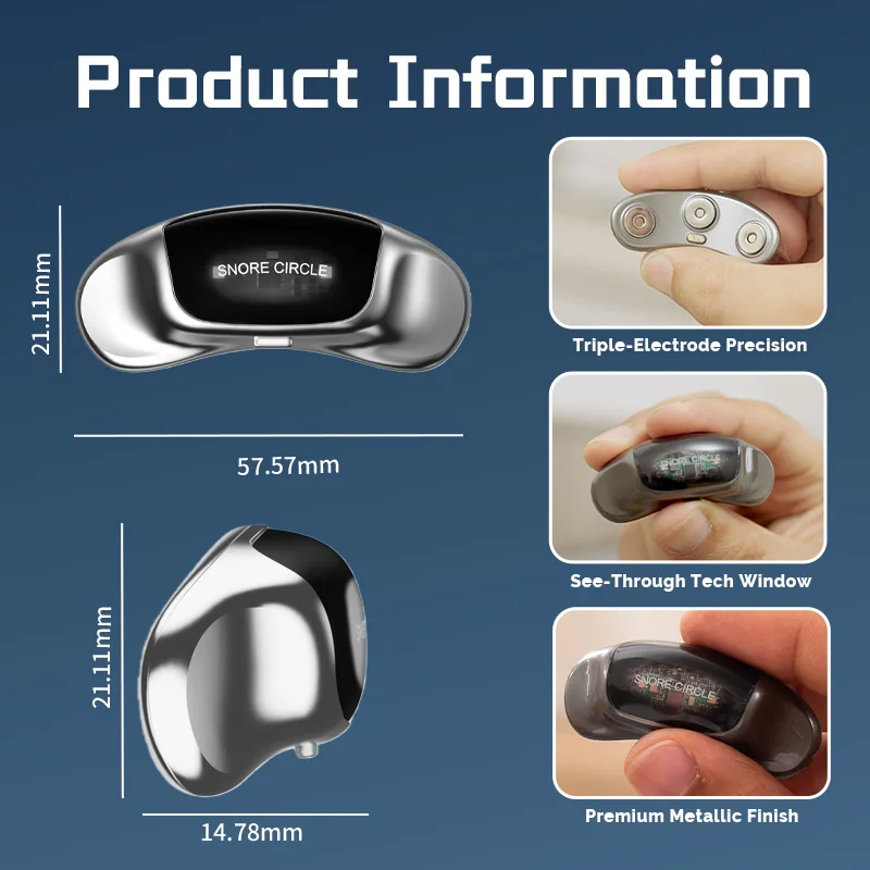 Smart Anti-Snoring Magnetic Patch Electric Throat Muscle Stimulator Massager Non-Invasive Snoring Solution for Better Sleep