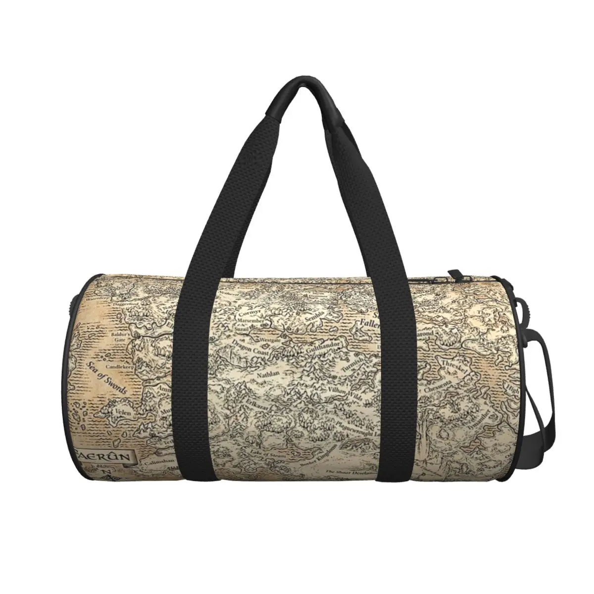 

Большая спортивная сумка с анотацией карты Фауна, многофункциональная дорожная сумка Duffle, сумки для фитнеса