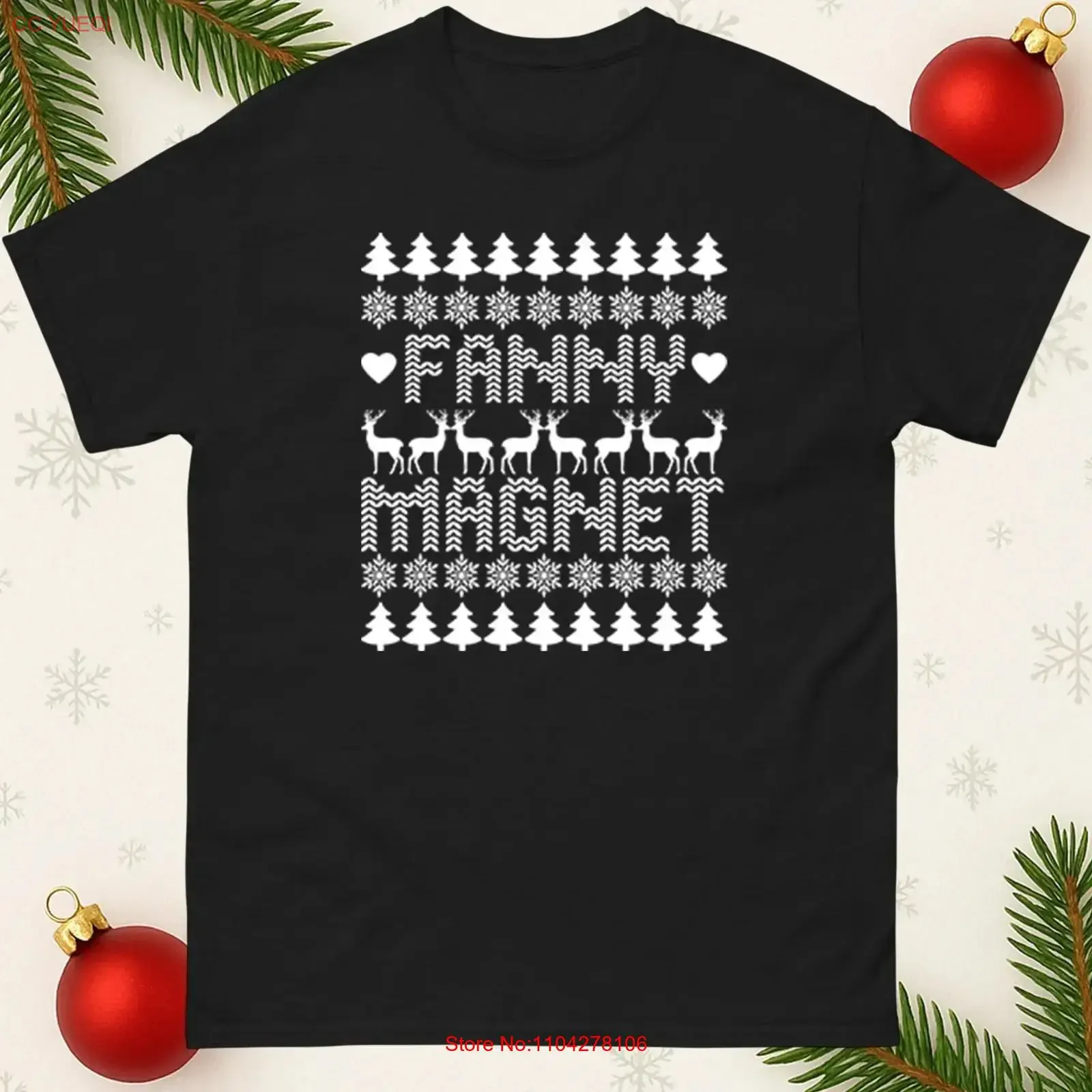 Funny Rude Christmas F Y Magnet T Shirt Ugly Xmas Novelty Adult Humour vintage Washed graphic Casual Unisex Stylish Stretched