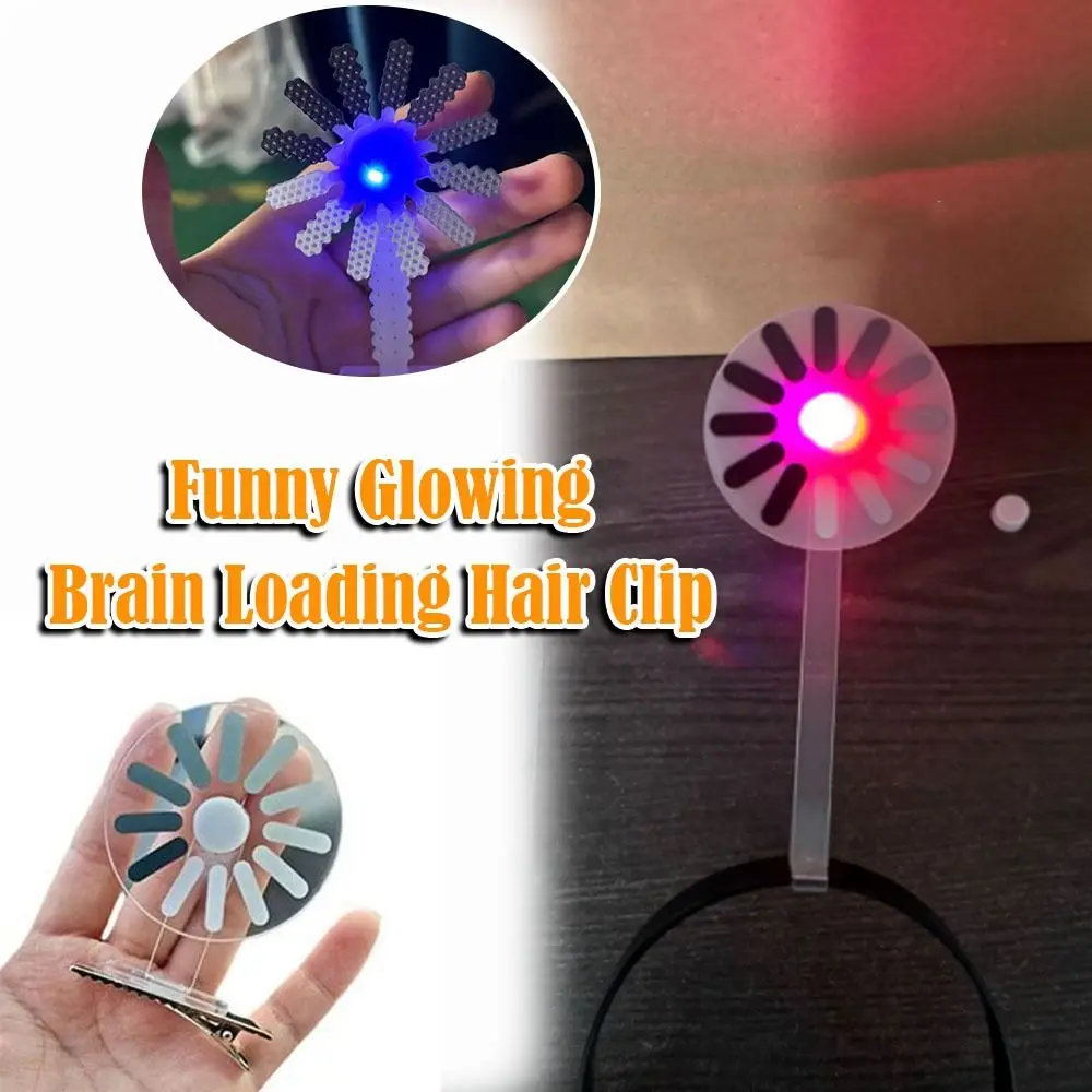 Вращающаяся заколка для волос с загрузкой мозга, забавная компьютерная загрузка, необычная вращающаяся заколка для волос, загрузка средней повязки на голову, подарок для друзей