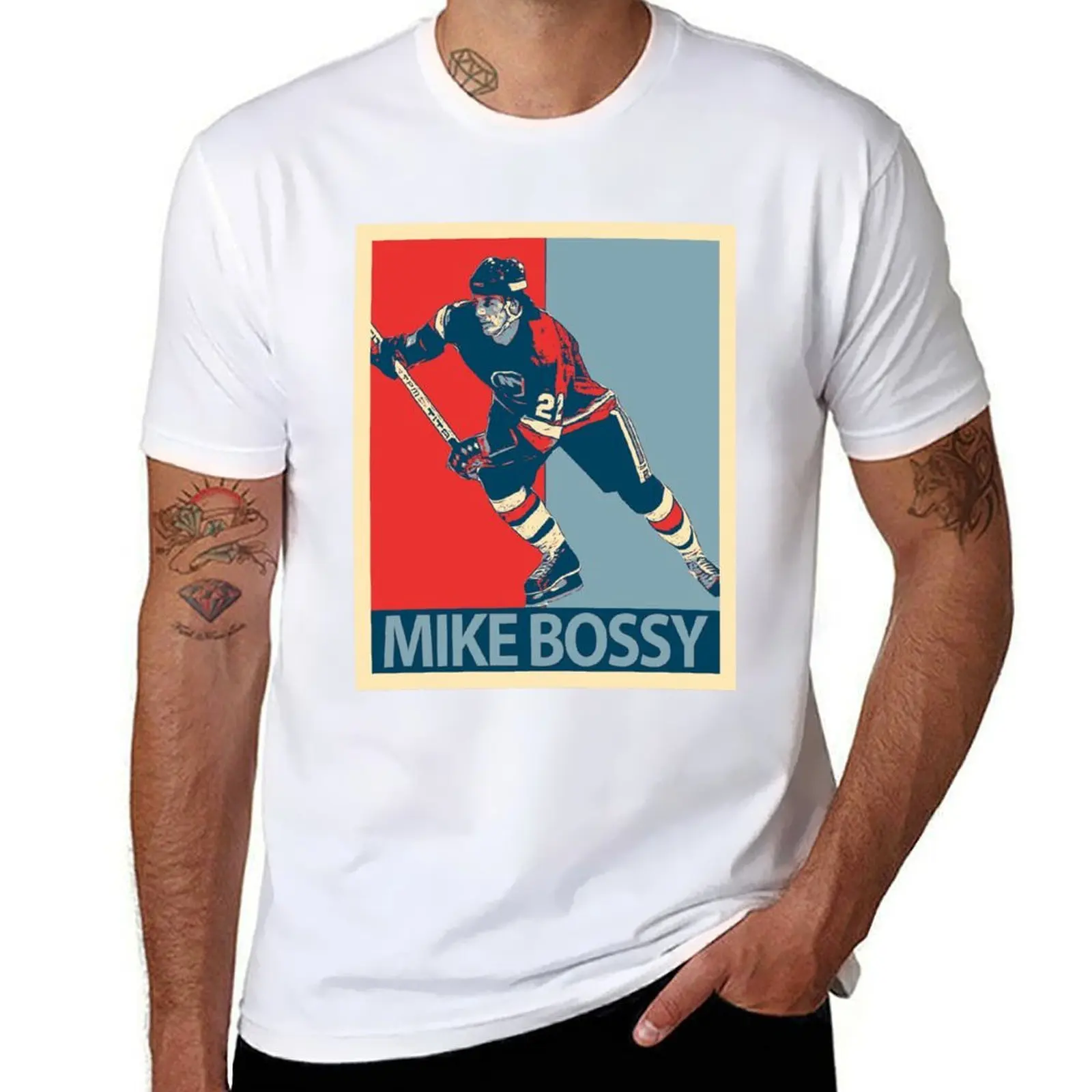 

Mike Bossy T-Shirt funny t shirts dark humor t shirt men 100% cotton luxury brand T-Shirt