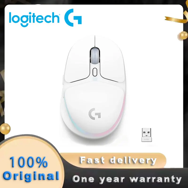 100% Original Logitech G705 Wireless Gaming Mouse Lightspeed 8200dpi Bluetooth Mice 6 Keys Fully Programmable for PC Mac