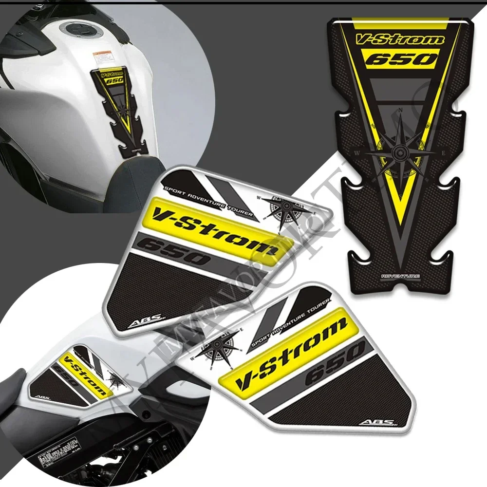 

For Suzuki V STROM VSTROM DL 650 XT 650XT Adventure Fuel Oil Kit Motorcycle Tank Pad Protector Trunk Luggage Cases Stickers