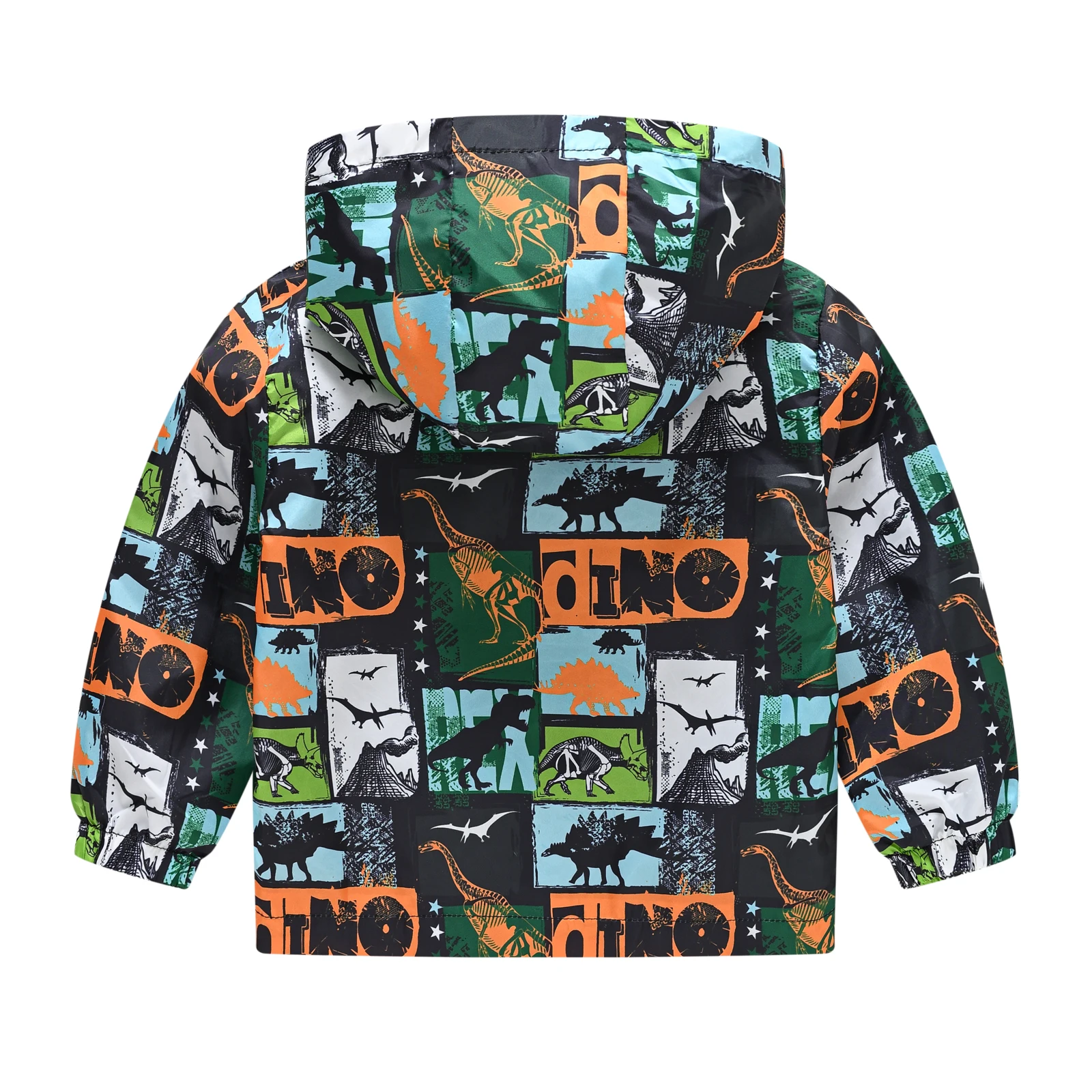 Boys and Girls Wind Cap Coat Assorted Cartoon Pattern Printed Zipper Coat Children Spring Wear