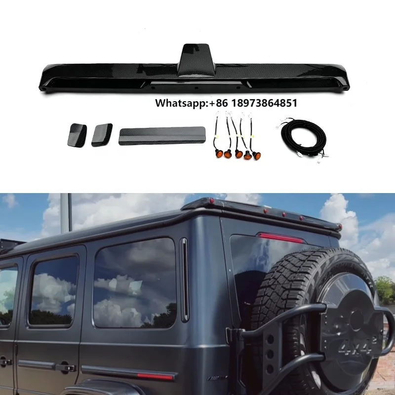 

2019Y+ W463A 4X4 G Class Rear Spoiler with 5 LEDs for W464 Body Kit Car Accessories Rear Wing Auto Parts