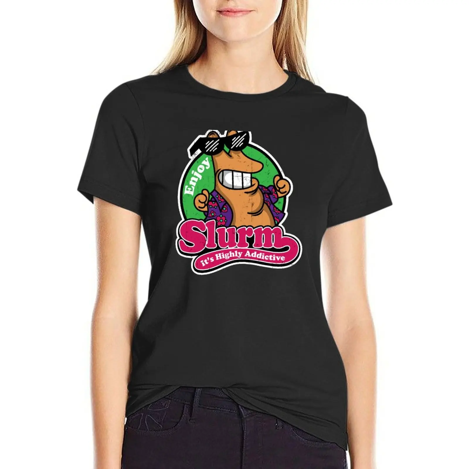 Genießen Sie Slurm T-Shirt Tops Kawaii Kleidung erhabene Ariat Shirts für Frauen