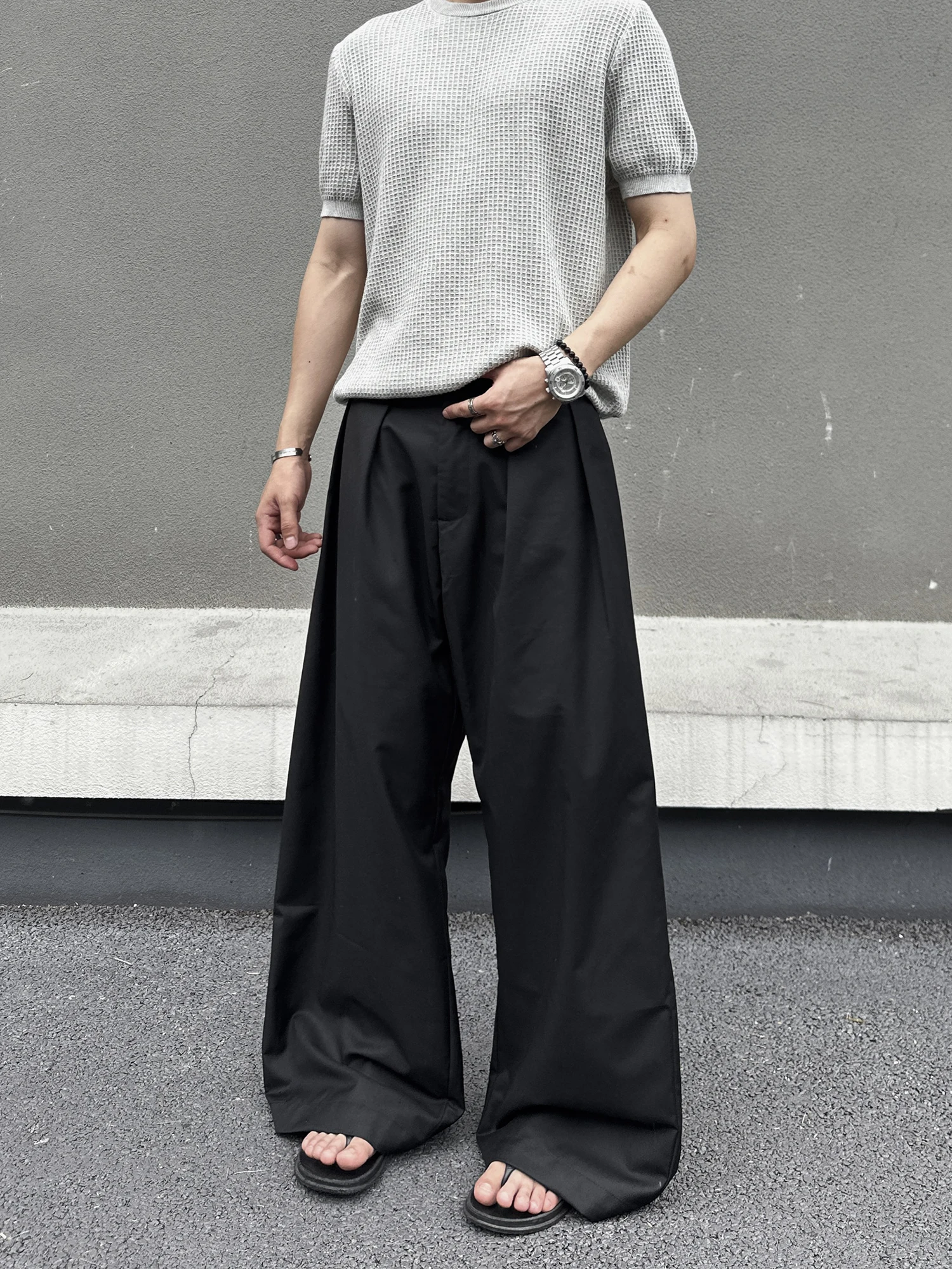 

Cleanfit Loose Trousers Men Women Casual Anti-Wrinkle High-End Feelings Pants American Retro Drapey Knife Straight Leg J...