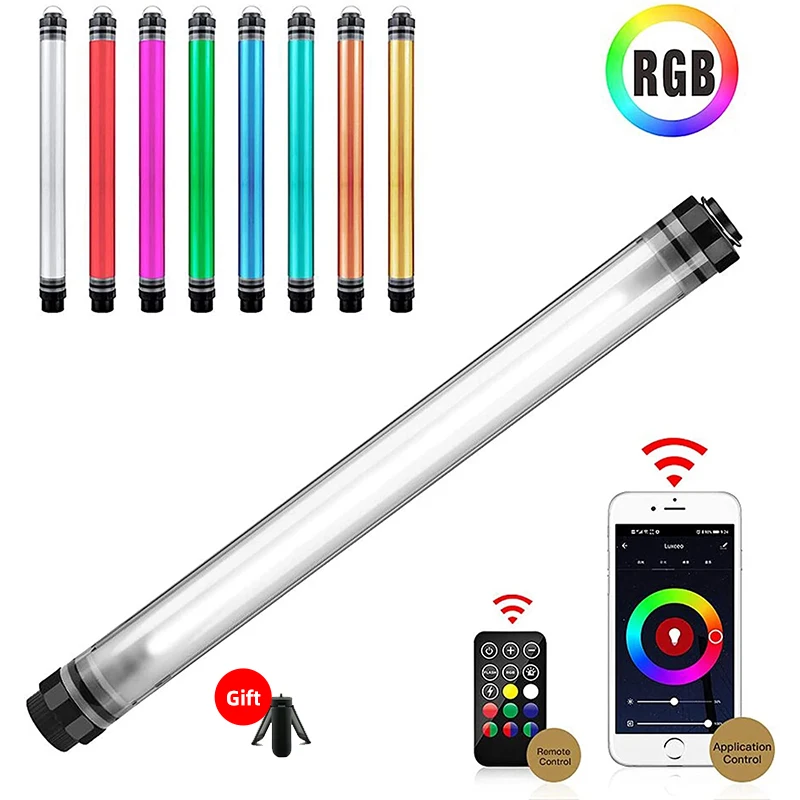 

Luxceo P7RGB PRO Video Light Wand RGB Tube IP68 Waterproof Full Color APP Control Built-in Battery for Studio Photographer