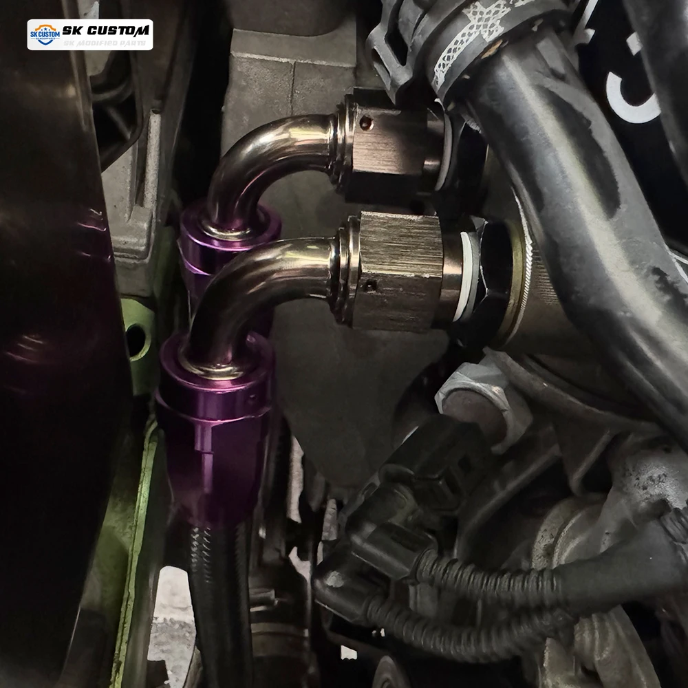 Universal AN8 Swivel Engine Oil Cooled Fuel Hose End Fitting Forged Al Alloy 0°/45°/90°/120°/150°/180°Straight Adaptor Interface