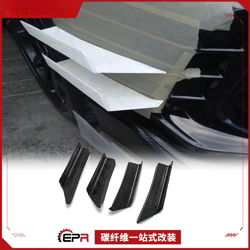 

Для Honda Civic FK8 Type R 2017-2021 углеродное волокно EPR передний бампер воздушный нож спойлер лезвие