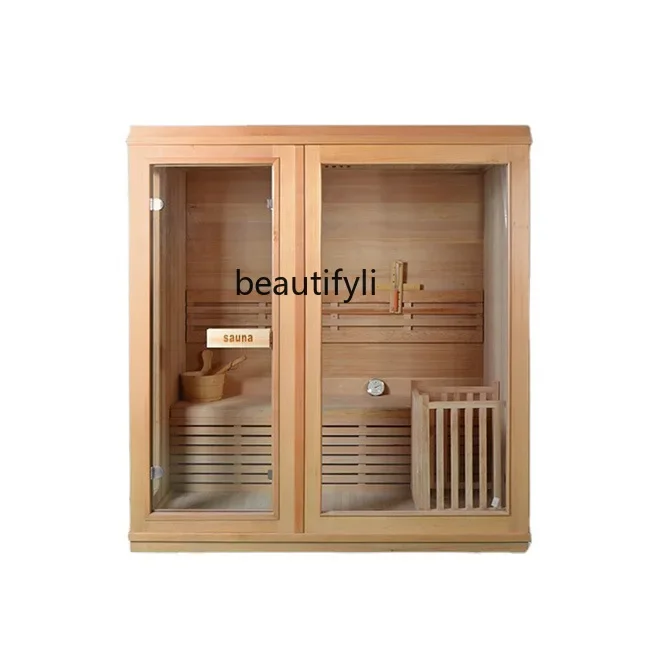 Modern 4 person wooden indoor steam room sauna sauna room