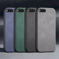 for Xiaomi Mi 6 Case Mi6 Case Shockproof Back Cover luxury Leather + Silicone for Xiaomi Mi 6 Soft Housing Capas Anti-Knock Case