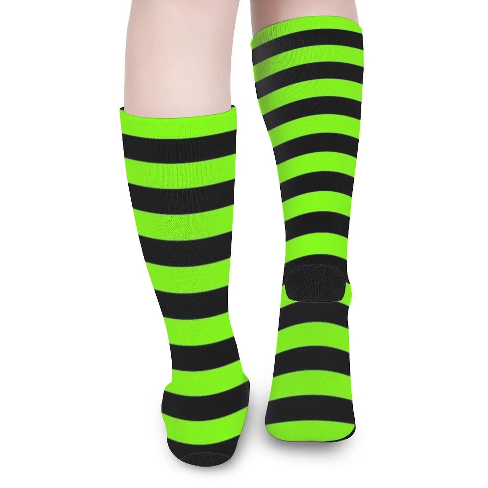 Calze a righe verde Lime e nere calze sportive calze riscaldate donna calze uomo