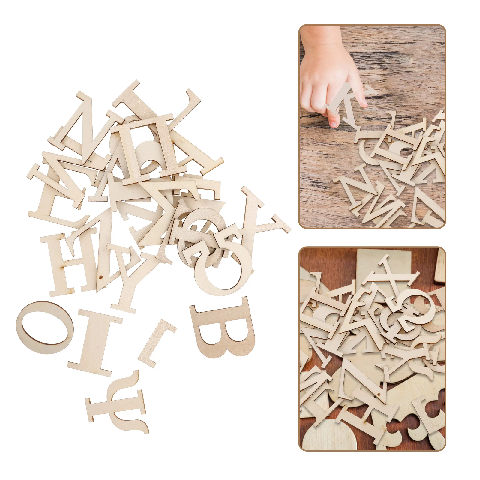 24pcs Unfinished Wood Greek Alphabet Letters for Learning DIY Crafts Activities Decorative Blank Letters for Classroom Decor Hom