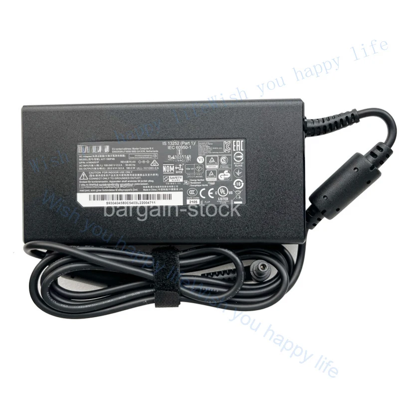 LL Chicony 20V 9A 180W AC Adapter Charger  FOR MSI A17-180P4B ADP-180TB H Power Supply