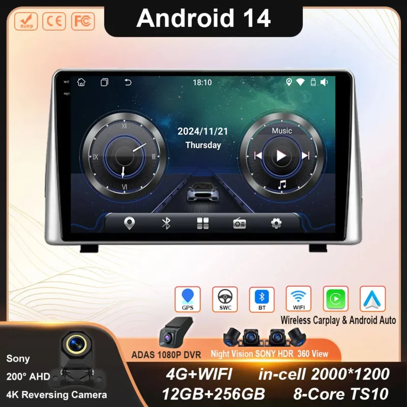 

BT Wi-Fi автомобильный радиоприемник Carplay для BaoJun 530 2018-2019 для Chevrolet Captiva 2018-2019 навигация GPS Android Auto Carplay QELD