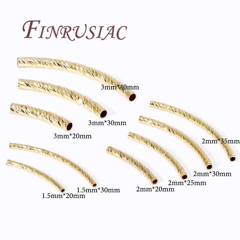 20 Stück 18 Karat vergoldetes Messing, gebogenes Rohr für Schmuckherstellung, DIY-Armbänder, Halsketten, Zubehör, Rohr-Abstandshalter-Verbindungsperlen – Detail 17