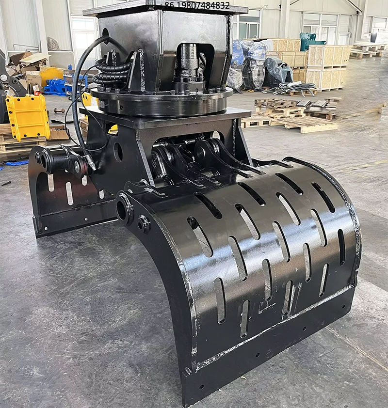 Rotating Hydraulic Demolition Grapple Heavy Duty Sorting Grab Excavator Selector Grab for Industrial Demolition