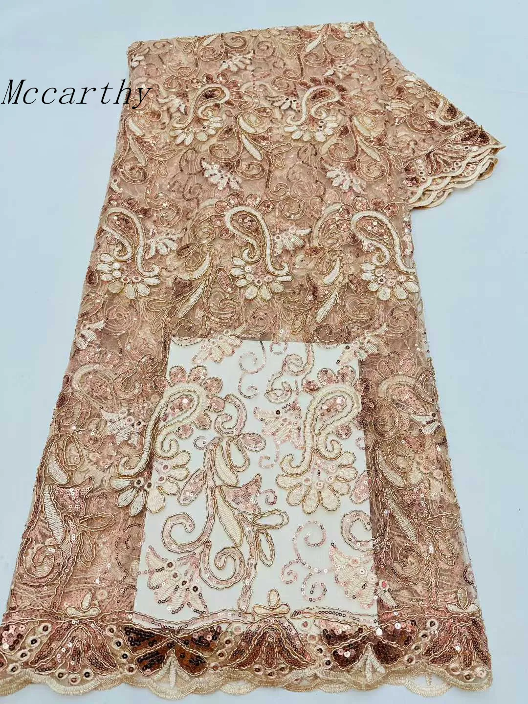 

Роскошная африканская нигерийская сетчатая кружевная ткань высокого качества, сетчатая французская тюль с блестками, ткань для шитья для женщин, праздничное платье XX20HN-122