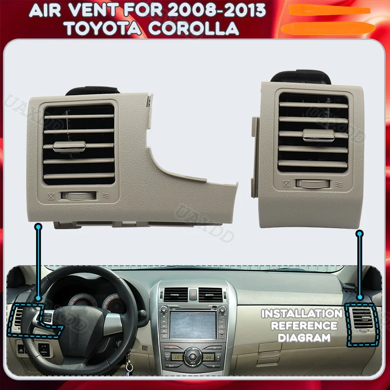 Automotive Parts Ventilation Vent Grille Outlet Kit AC HVAC Car Air Conditioning Assembly Equipment For 2008-2013 TOYOTA Corolla