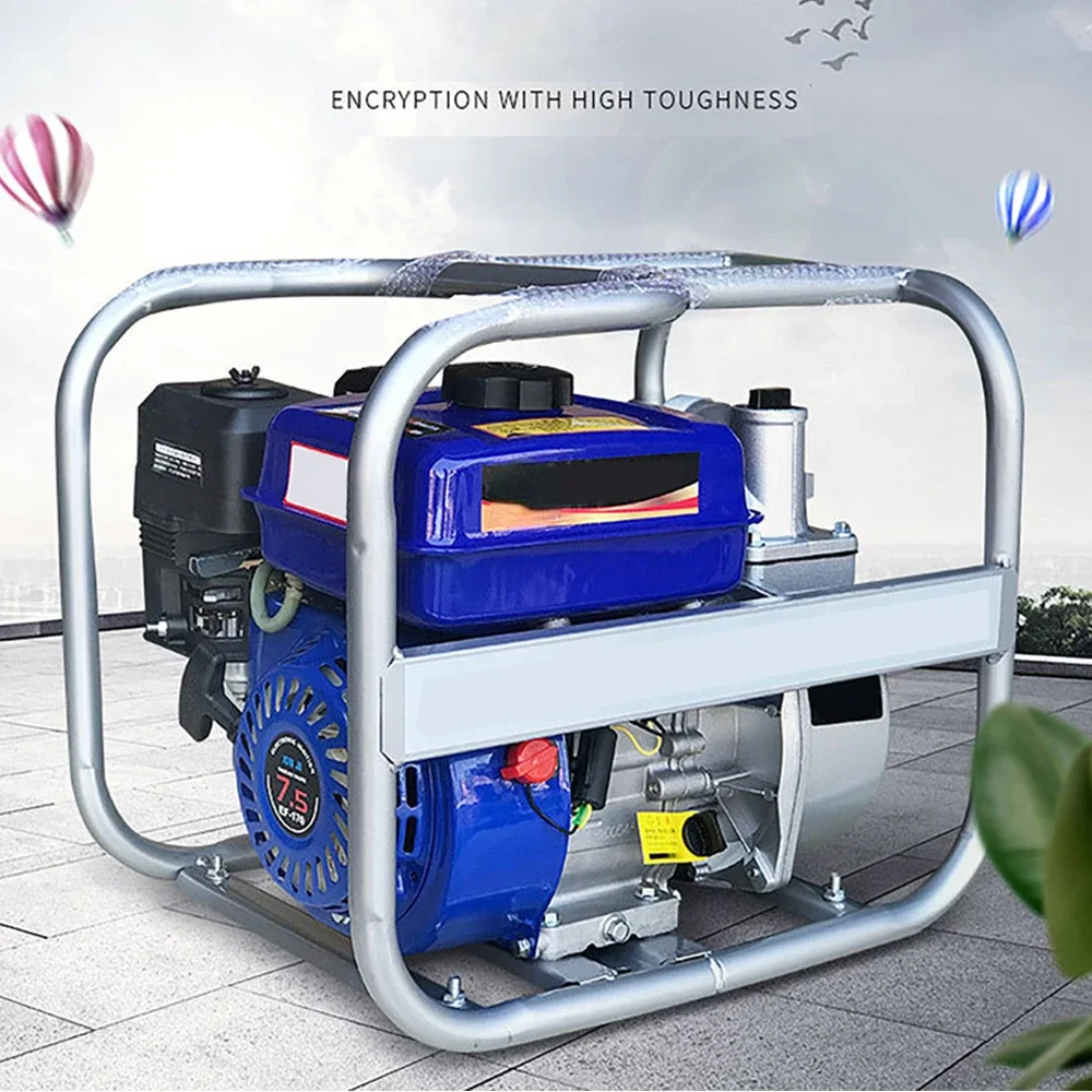 5kw 7.5hp Self-Priming Gasoline Engine Water Pump 2 Inch Household High-Pressure Suction Water Pump for Agricultural Irrigation