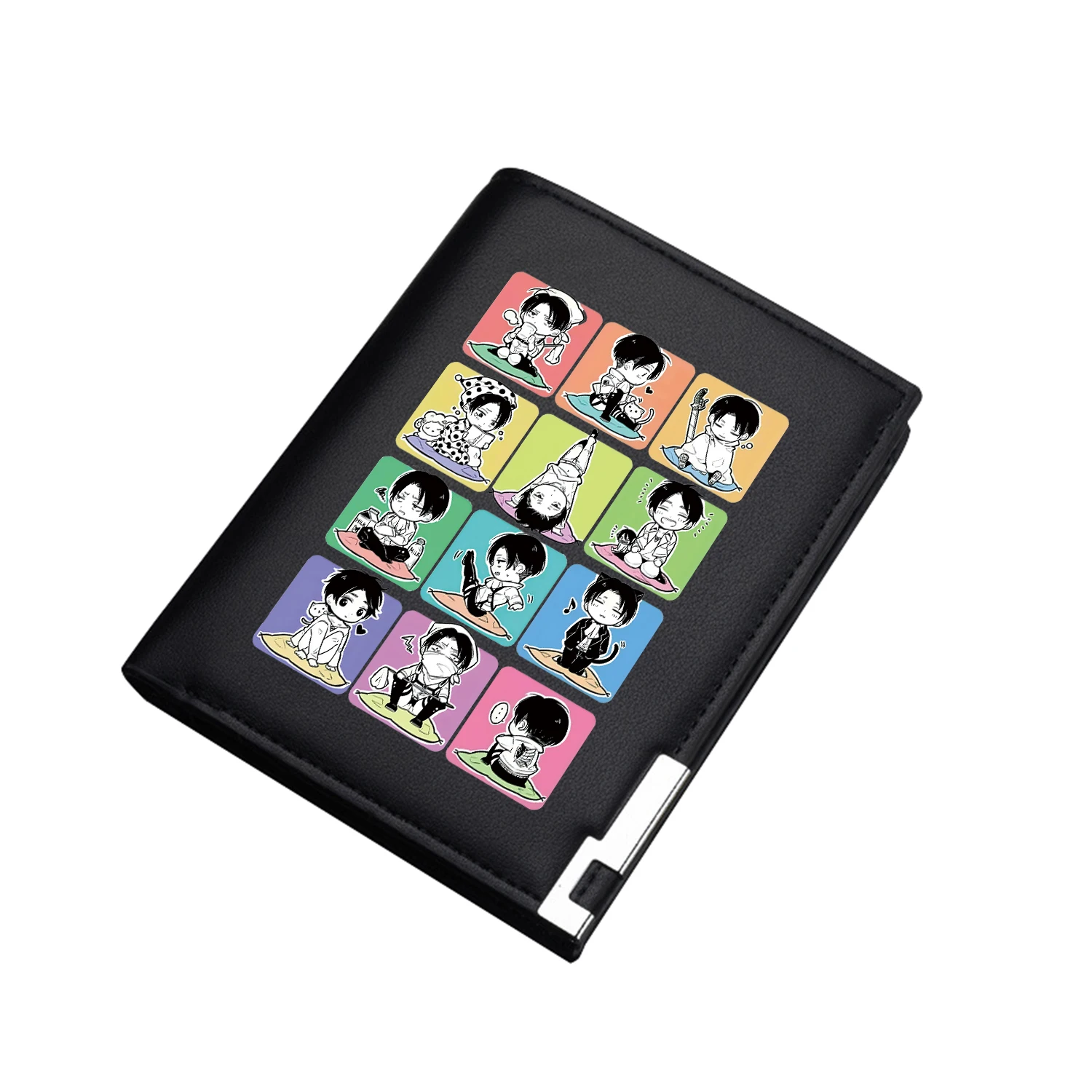 Anime Attack On Titan Short Wallets PU Leather ID Card Holder Cartoon Printing Money Cash Clutch Bags Men Coin Purses