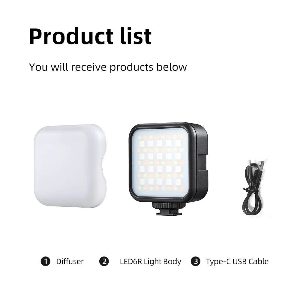 GODOX LED6R LED6Bi RGB/Bi-color LITEMONS LED Video Light Built-in Battery